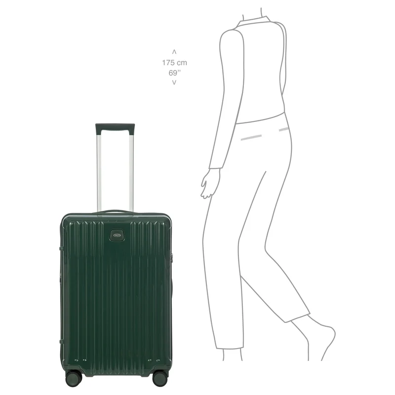 Brics Positano - Trolley de 4 ruedas M 69 cm expandible (emerald green)