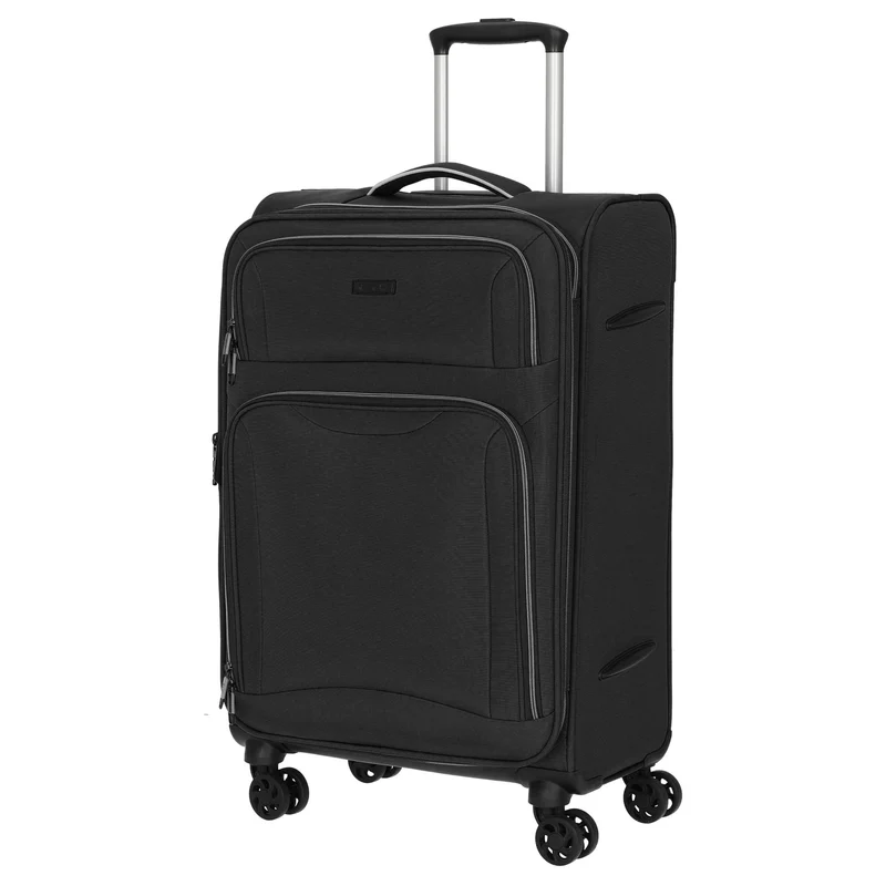 D&N Travel Line 9204 - Trolley de 4 ruedas M 66 cm expandible (schwarz)