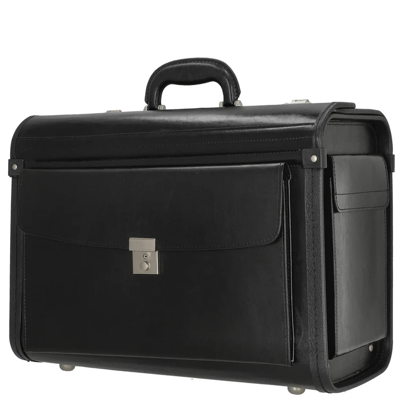D&N Business - Maletín 46 cm Leder (schwarz)