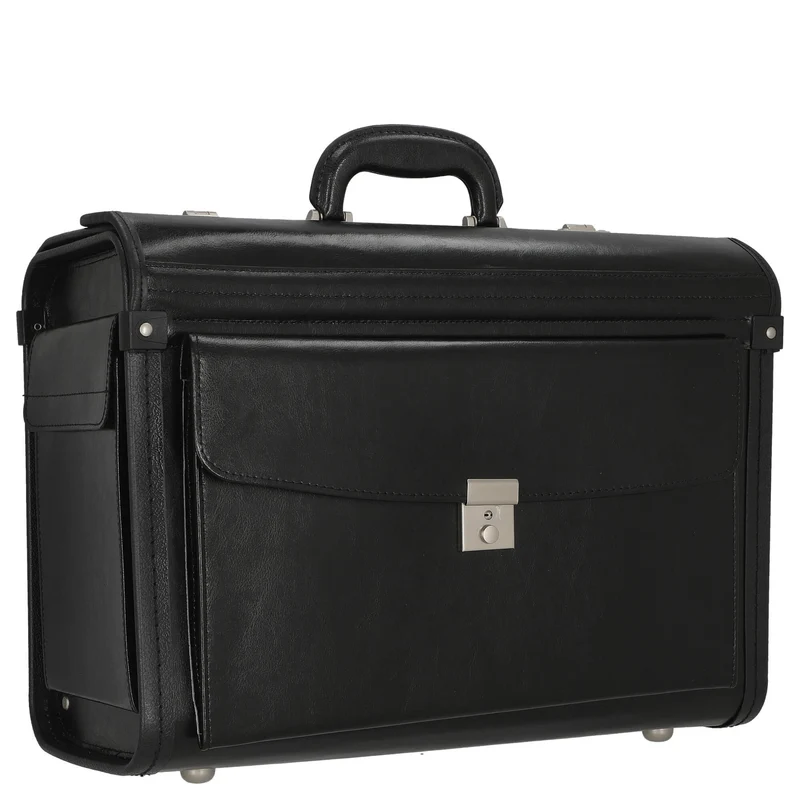 D&N Business - Maletín 46 cm Leder (schwarz)