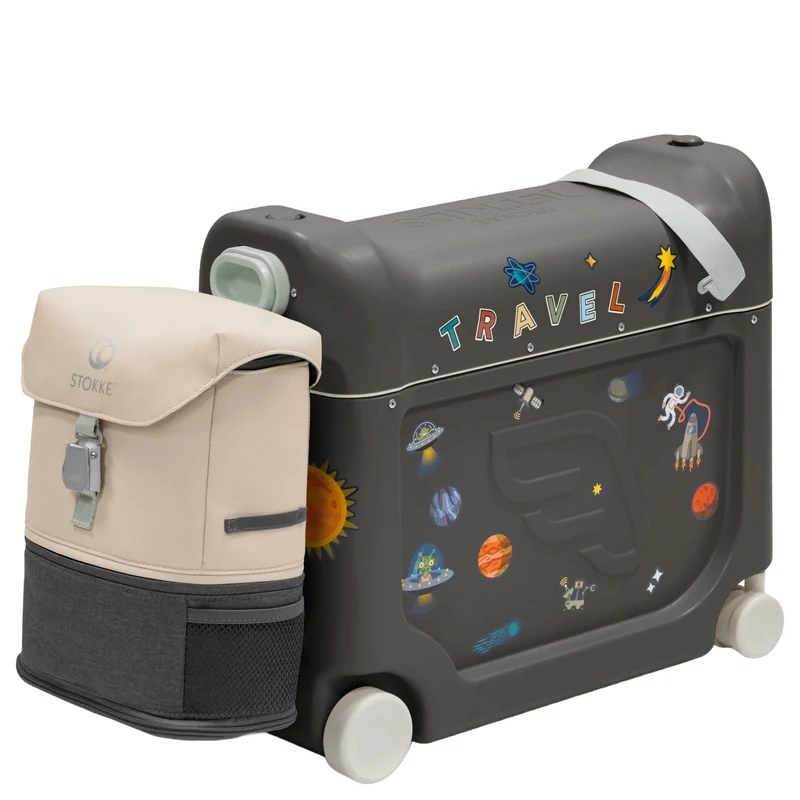 Stokke® JetKids™ Reiseset BedBox 46 cm Set 2 tlg. - Trolley de cabina con 4 ruedas (midnight grey)