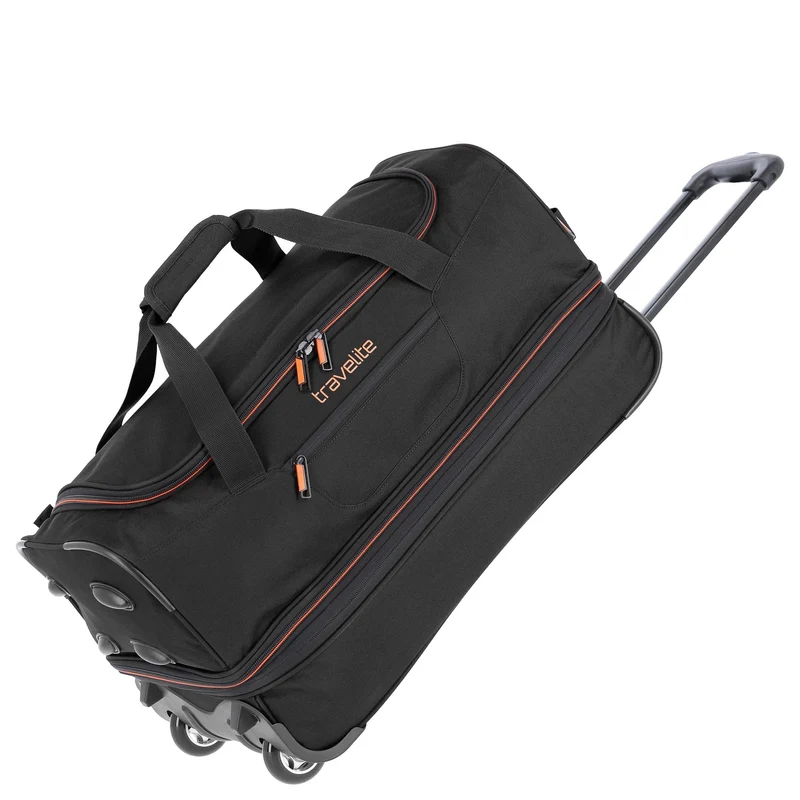Travelite Basics - Bolsa de viaje con ruedas 51/64L 55 cm expandible (black)