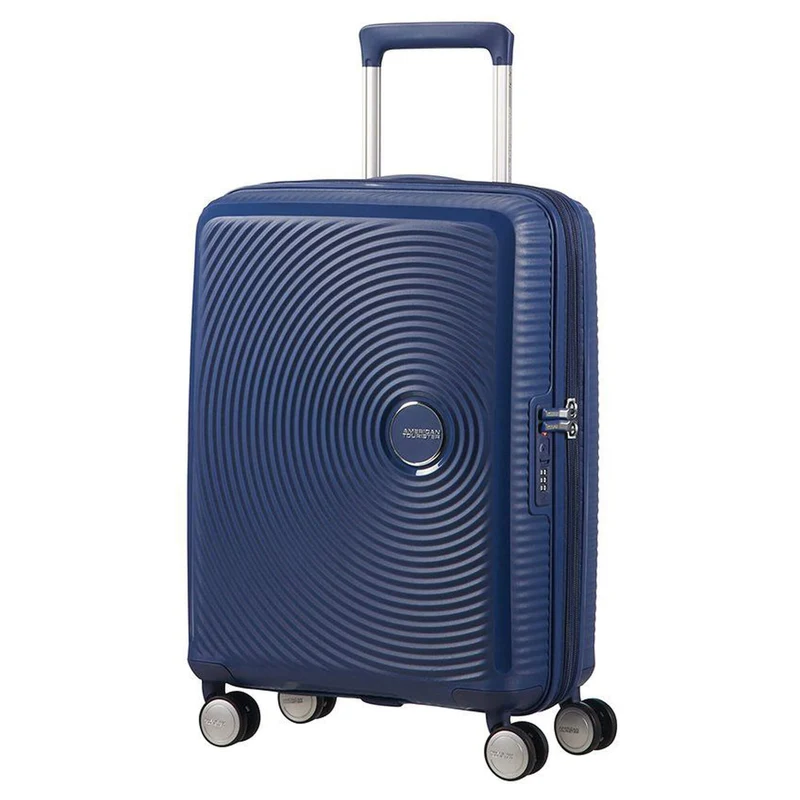 American Tourister Soundbox - Trolley de cabina con 4 ruedas 55 cm expandible (blau)