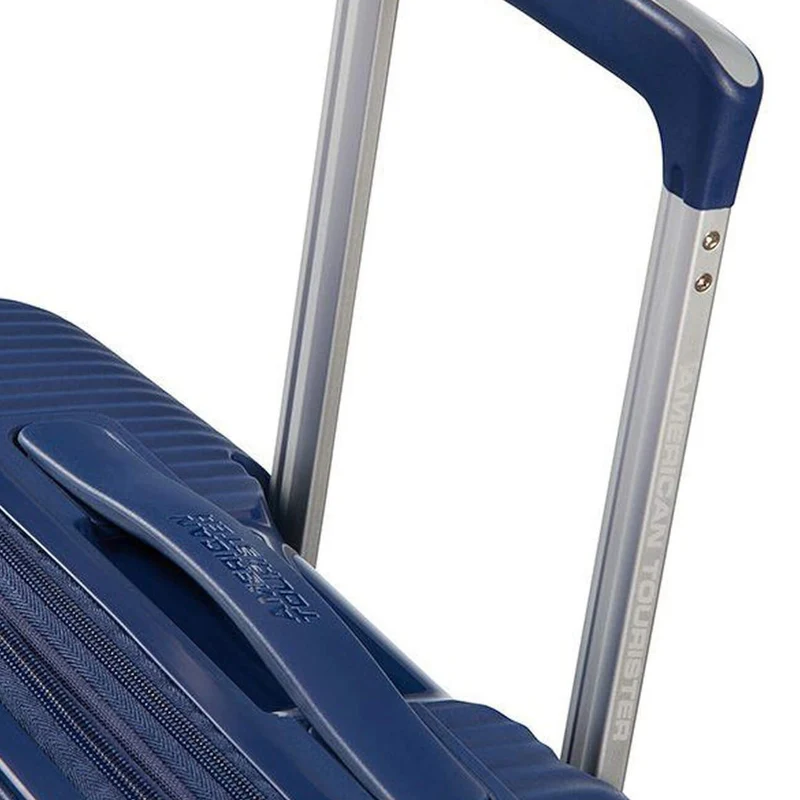 American Tourister Soundbox - Trolley de cabina con 4 ruedas 55 cm expandible (blau)
