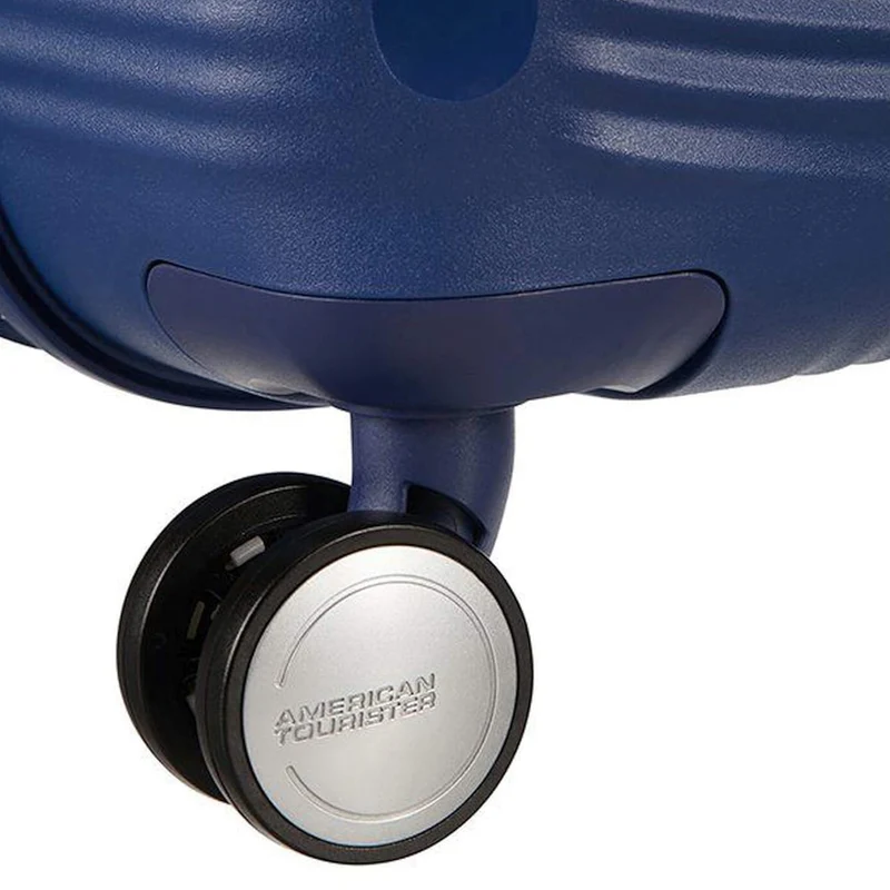 American Tourister Soundbox - Trolley de cabina con 4 ruedas 55 cm expandible (blau)