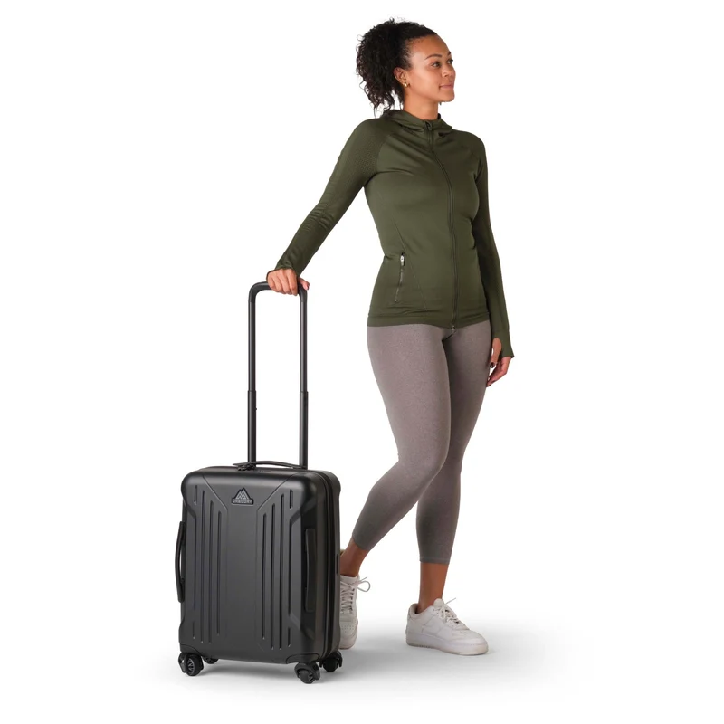Gregory Quadro Pro Int Carry On - Trolley de cabina de 4 ruedas 55 cm expandible (optic black)