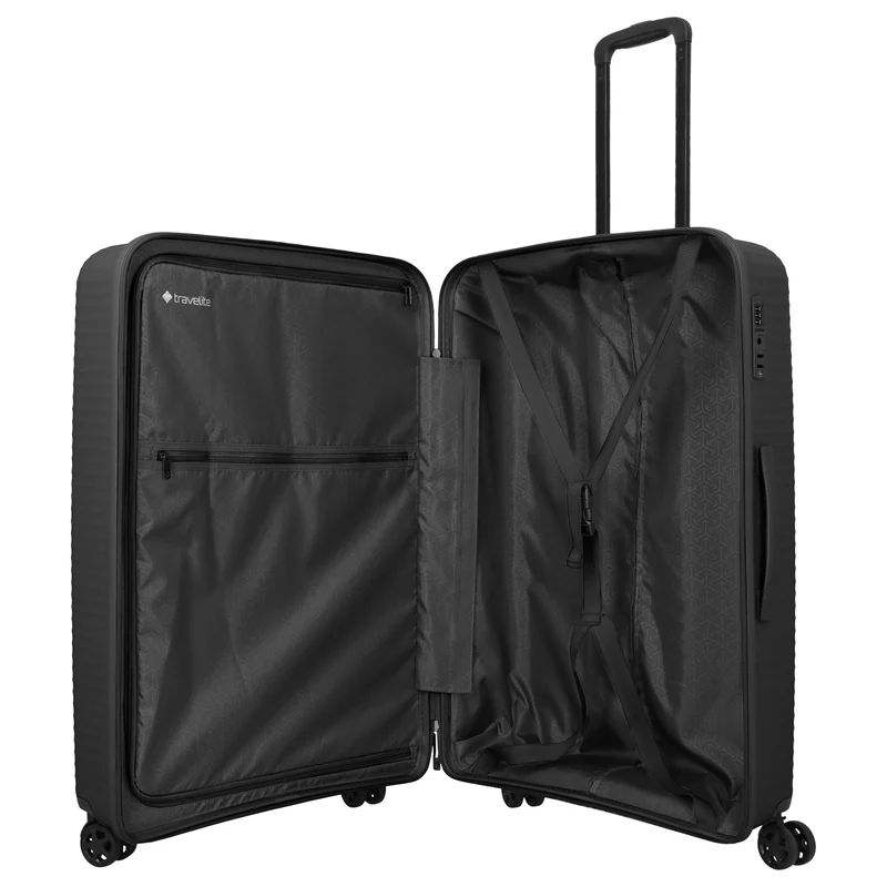 Travelite Air Stripe - Trolley de 4 ruedas 77 cm (black)