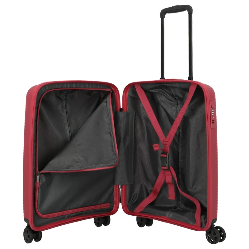 Travelite Air Stripe - Trolley de cabina con 4 ruedas 55 cm (red)