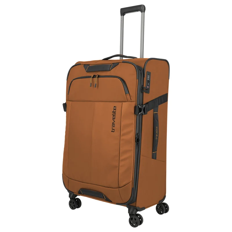Travelite Briize - Trolley de 4 ruedas L 78 cm expandible (curry)
