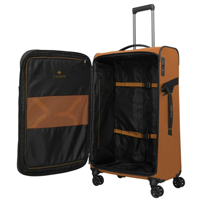 Travelite Briize - Trolley de 4 ruedas L 78 cm expandible (curry)
