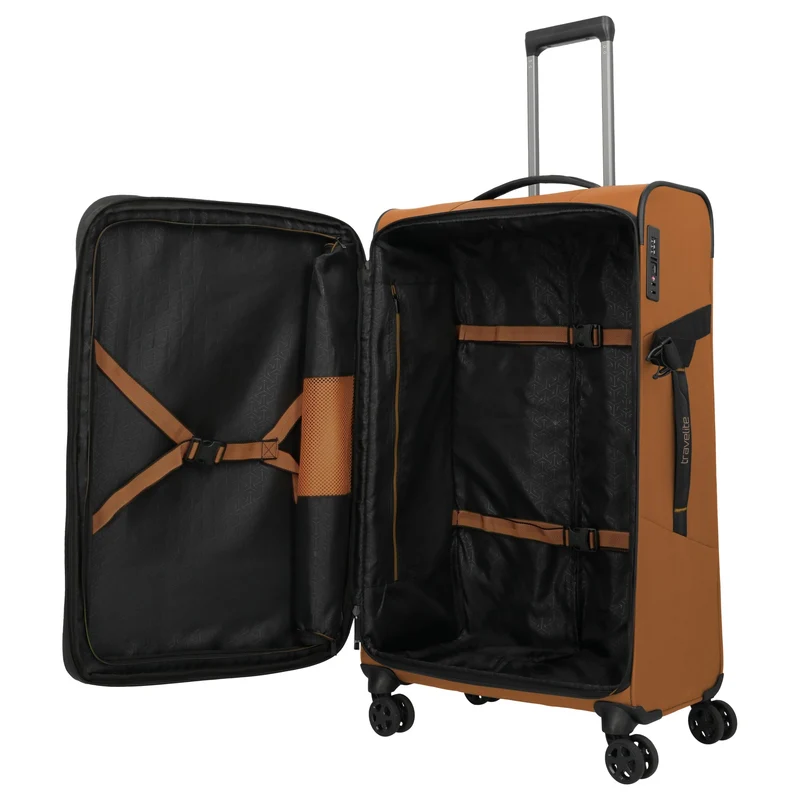 Travelite Briize - Trolley de 4 ruedas L 78 cm expandible (curry)