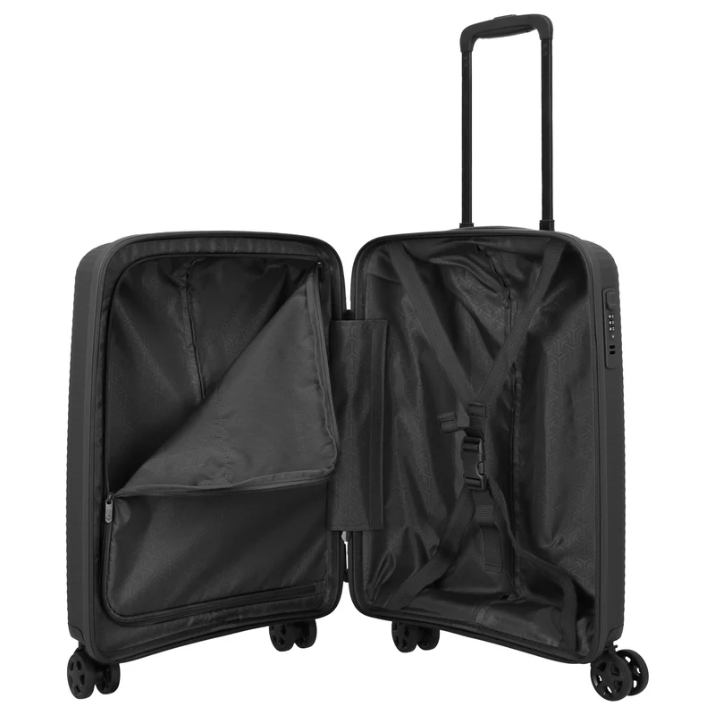 Travelite Air Stripe - Trolley de cabina con 4 ruedas 55 cm (black)