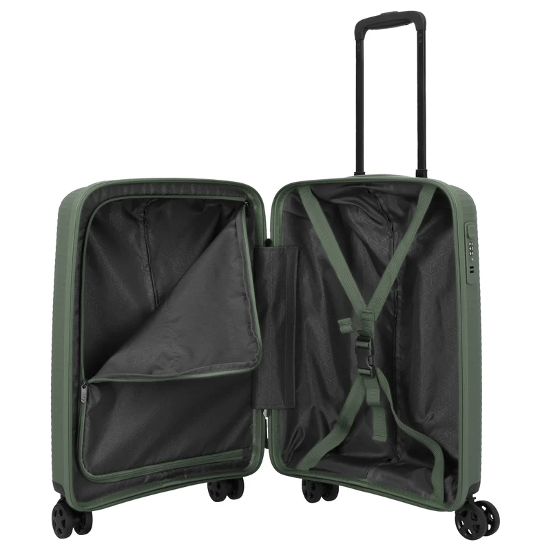 Travelite Air Stripe - Trolley de cabina con 4 ruedas 55 cm (green)