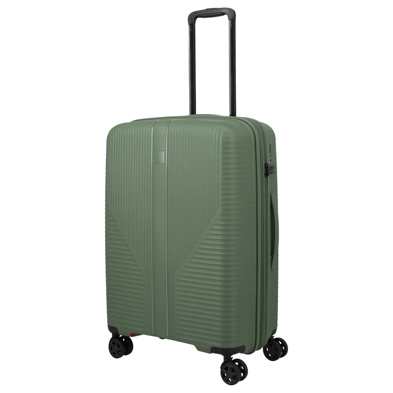 Travelite Air Stripe - Trolley de 4 ruedas 66 cm expandible (green)