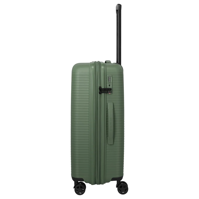 Travelite Air Stripe - Trolley de 4 ruedas 66 cm expandible (green)