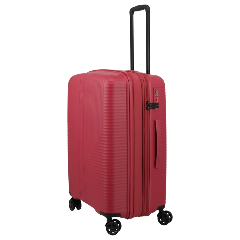 Travelite Air Stripe - Trolley de 4 ruedas 66 cm expandible (red)