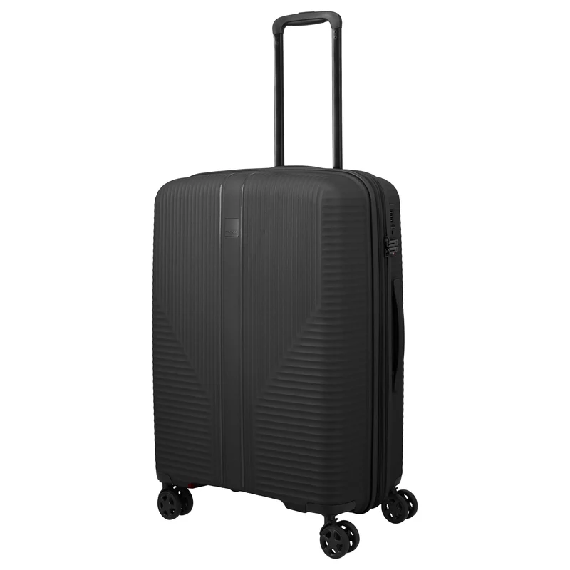 Travelite Air Stripe - Trolley de 4 ruedas 66 cm expandible (black)