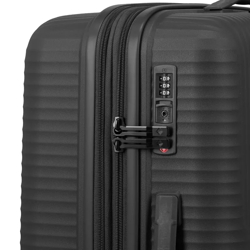 Travelite Air Stripe - Trolley de 4 ruedas 66 cm expandible (black)