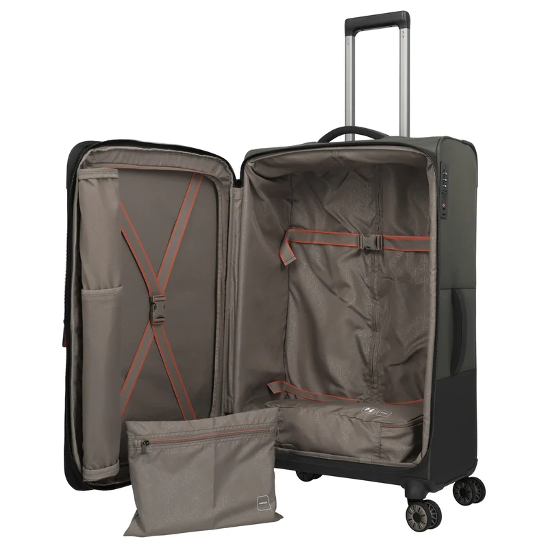 Travelite Crosslite - Trolley de 4 ruedas L 77 cm expandible (oliv)