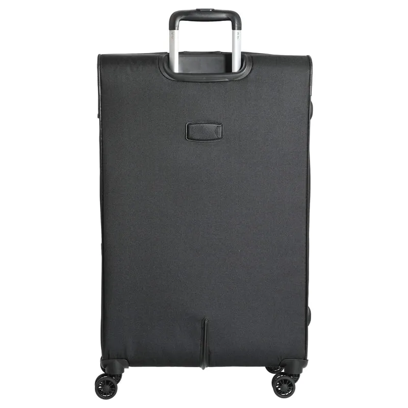 Skyline Orlando - Juego de maletas de 4 ruedas L med./M. med./S + Bolsa de mano + Neceser 5 piezas (negro)