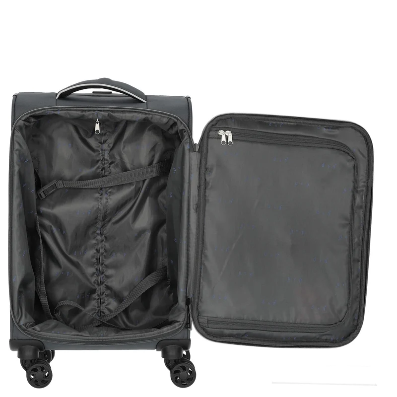 D&N Travel Line 9204 - Trolley de cabina con 4 ruedas S 55 cm (grau)