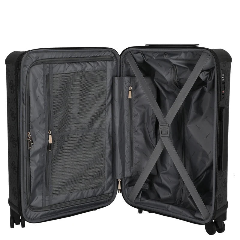 Guess Berta 22 IN - Trolley de 4 ruedas 64 cm expandible (coal logo)