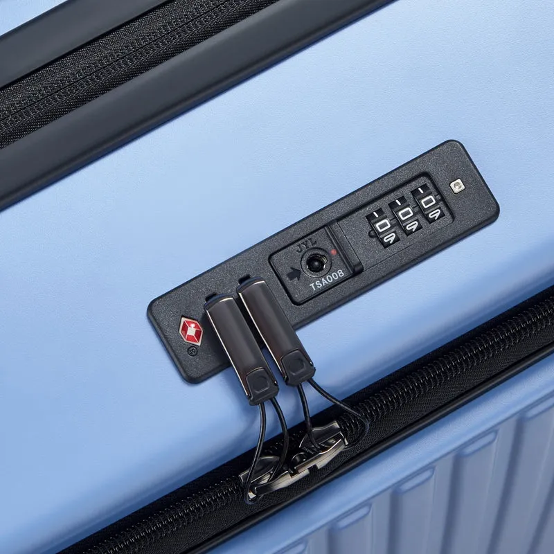 Delsey Paris Securitime - Trolley de 4 ruedas M 66 cm expandible (lavendelblau)