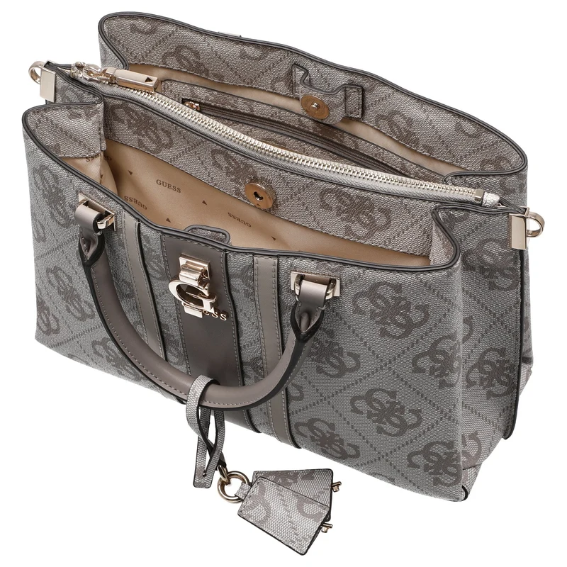 Guess Erenia Girlfriend - Bolso de mano (dark taupe logo)