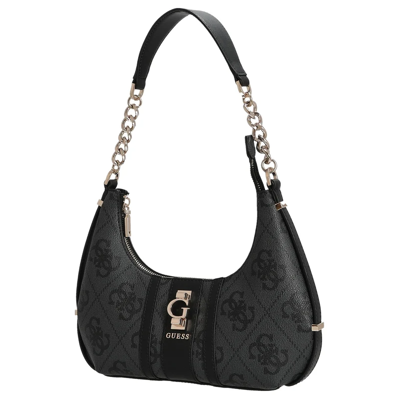 Guess Erenia Top Zip - Bolso de hombro (coal logo)