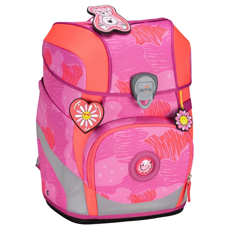 DerDieDas ErgoFlex Tiny - Mochila escolar Set 5tlg. 900g (Roses)