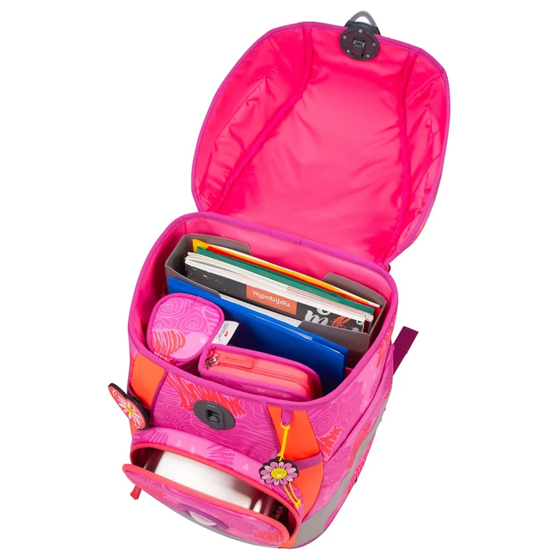DerDieDas ErgoFlex Tiny - Mochila escolar Set 5tlg. 900g (Roses)