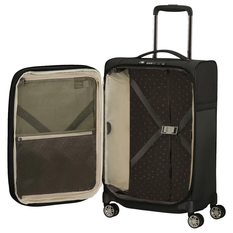 Samsonite Airea - Trolley de cabina de 4 ruedas 55 cm expandible (black)