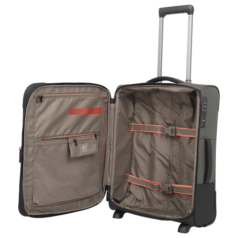 Travelite Crosslite - Trolley de cabina S 2 ruedas 54 cm expandible (olive)