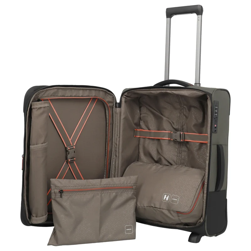 Travelite Crosslite - Trolley de cabina S 2 ruedas 54 cm expandible (olive)