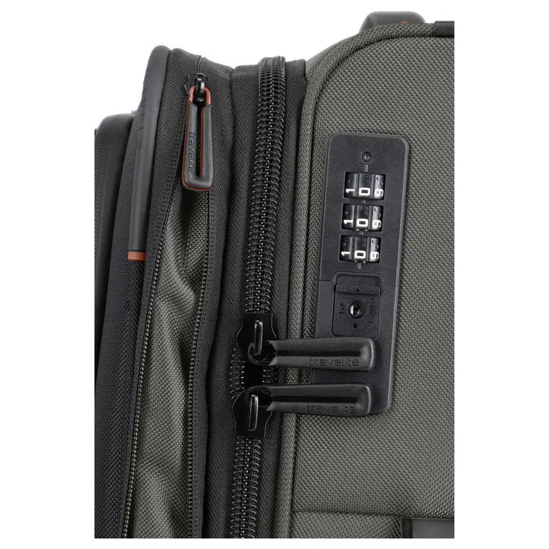 Travelite Crosslite - Trolley de cabina S 2 ruedas 54 cm expandible (olive)
