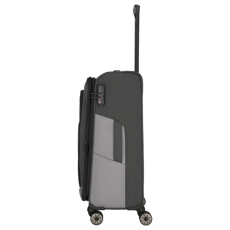 Travelite Viia - Trolley de 4 ruedas M 67 cm expandible (Schiefer)