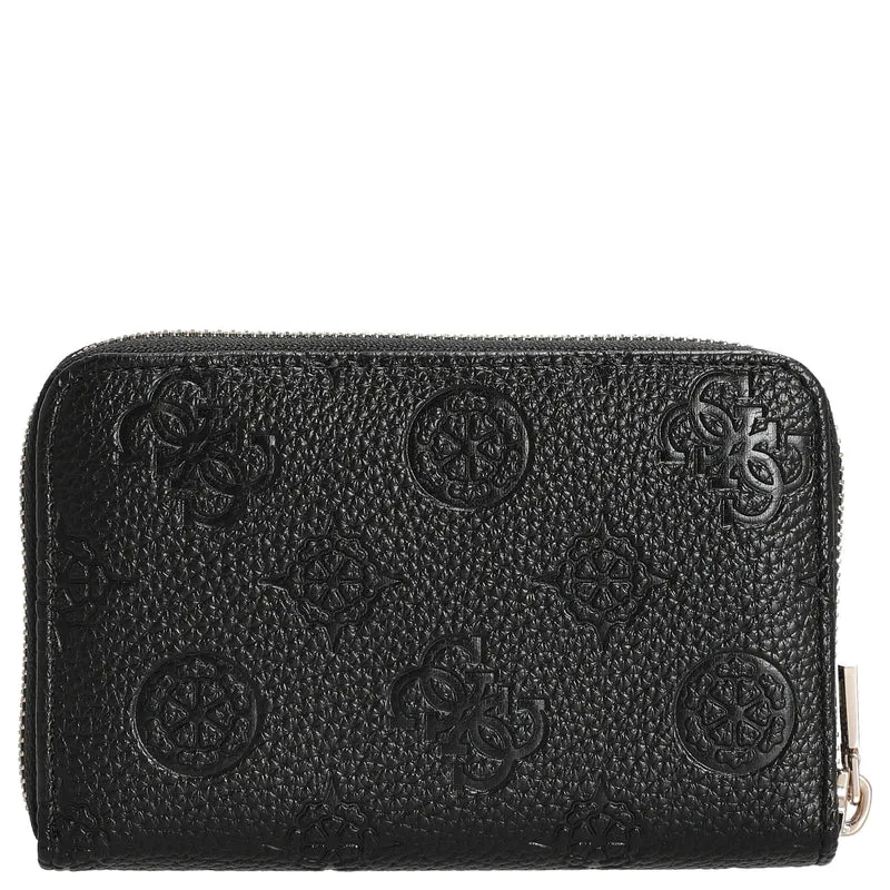 Guess Cresidia II SLG Med Zip Around - Cartera (Color: black logo)