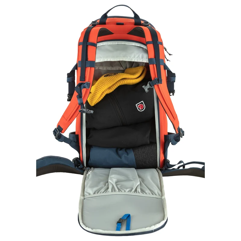 Fjällräven Bergtagen Touring 30 - Mochila de esquí (flame orange-mountain blue, M/L)