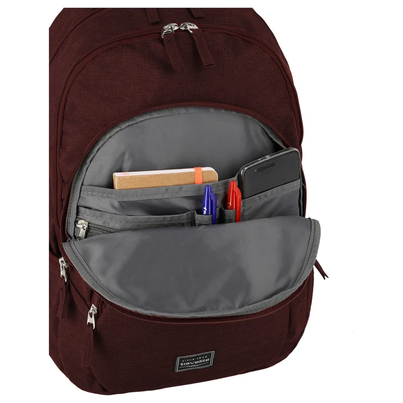 Travelite Basics Melange - Mochila 45 cm (bordeaux)