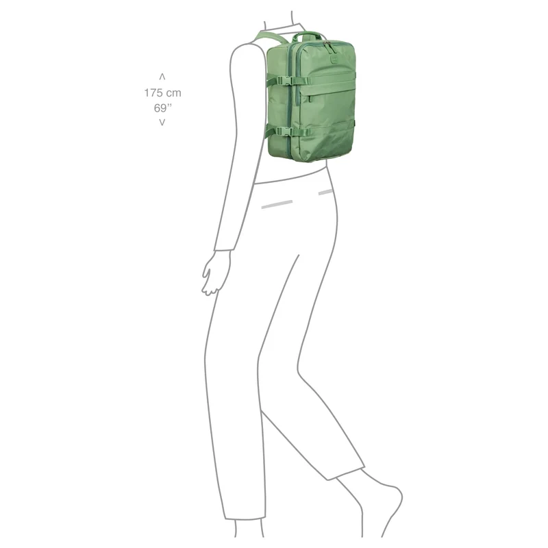 Brics Positano - Mochila 42 cm (sage green)