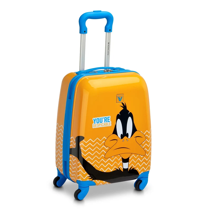 Roncato Looney Tunes Kids - Trolley infantil de 4 ruedas 44 cm (Daffy Duck Arancio)