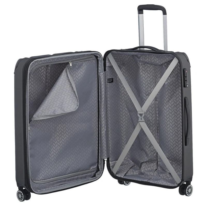 Travelite City - Trolley de 4 ruedas erw. M 68 cm (anthrazit)
