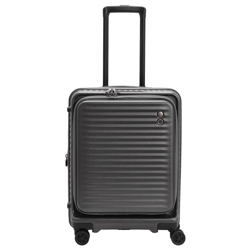 Echolac Celestra FA - Trolley de cabina con 4 ruedas 14" S 55 cm expandible USB (dark grey)