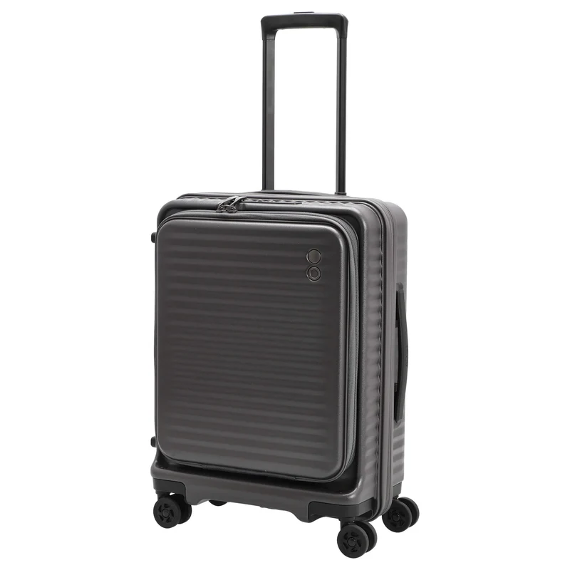 Echolac Celestra FA - Trolley de cabina con 4 ruedas 14" S 55 cm expandible USB (dark grey)