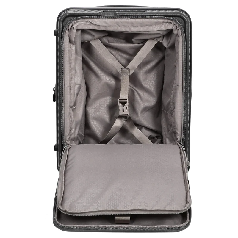 Echolac Celestra FA - Trolley de cabina con 4 ruedas 14" S 55 cm expandible USB (dark grey)