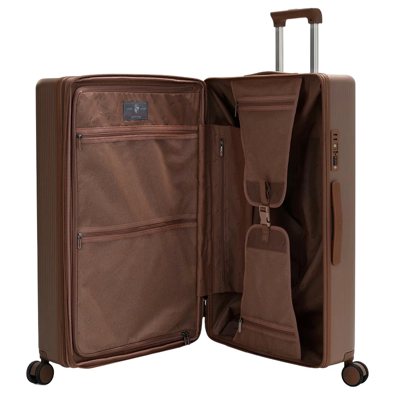 Heys Earth Tones - Set de trolley de 4 ruedas 3 pzas. L/M/S expandible (umber)