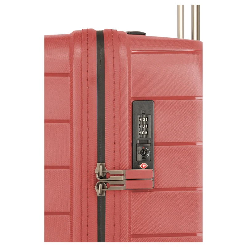 Travelite Mooby - Set de trolley de 4 ruedas L/M/S 3 piezas expandible (rot)