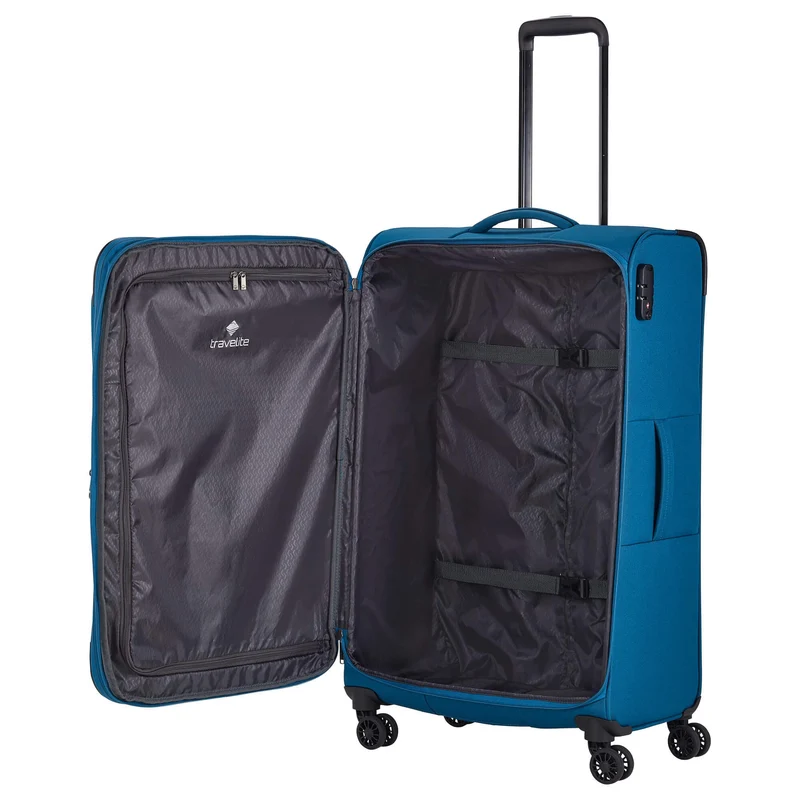 Travelite Chios - Trolley de 4 ruedas L 78 cm expandible (petrol)