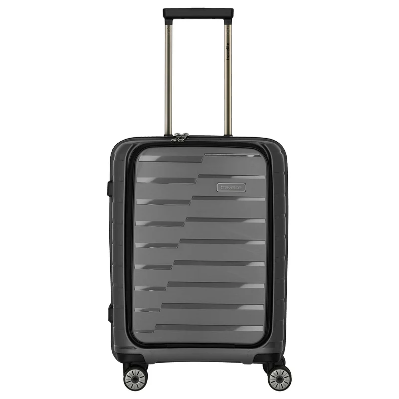 Travelite Air Base - Trolley de cabina con 4 ruedas y bolsillo delantero S 55 cm (anthracite)