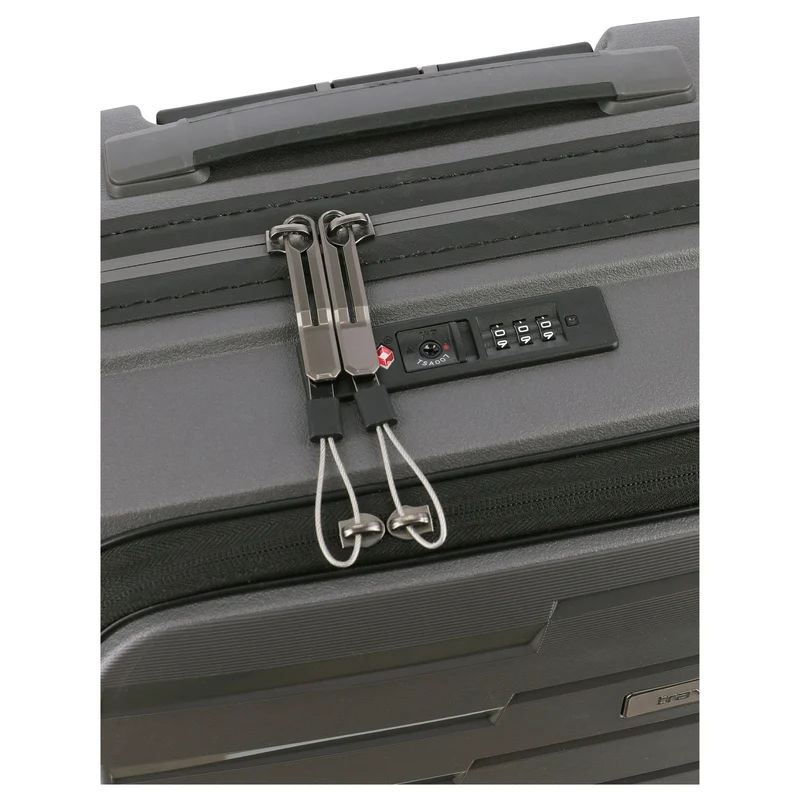 Travelite Air Base - Trolley de cabina con 4 ruedas y bolsillo delantero S 55 cm (anthracite)